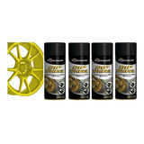 Tinta Spray Dip Weel Envelopamento Liquido Cor Amarelo 4 Uni