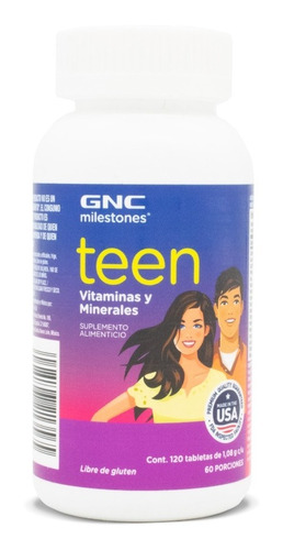 Gnc Milestones Teen Multivitamin - Sabores Mixtos 120 Tabs