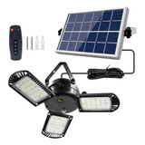 Reflector Led Solar 3 Panel Exterior Camping Control Remoto