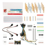 Kit Básico De Componentes Electrónicos: Placa De Pruebas Sin