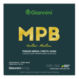 Encordoamento Giannini Violão Nylon Mpb Preto Ouro C/bolinha