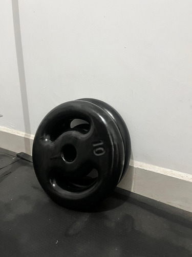 Anilha Emborracha Vazada Preta 10kg