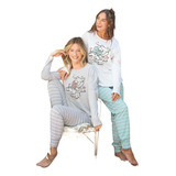 Pijama Mujer Invierno  Algodón Dama  Lencatex 22311 Palermo