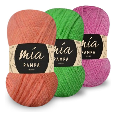 Lana Pampa Merino Semigruesa Mia X Kilo (10 Ovillos) 