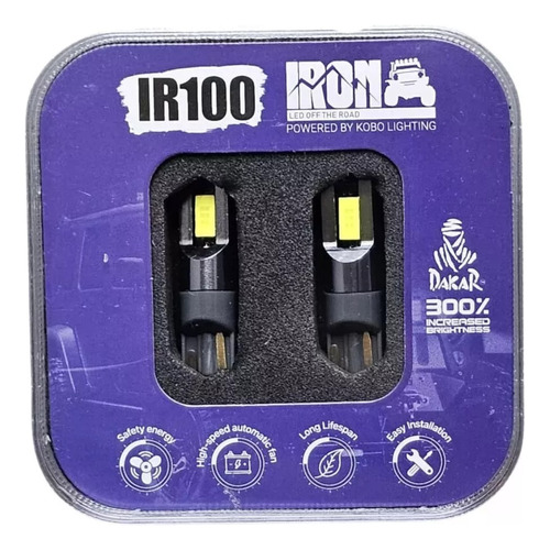 Kit Lamparas Led T10 Iron Ir100 Super Canbus Blanco X Par