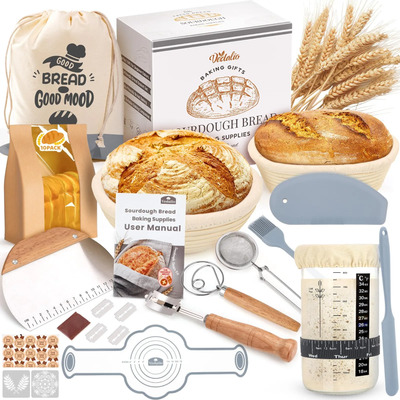 Kit Básico De Masa Madre Vedalio Con Cestas De Fermentación