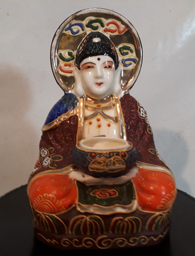 Sergioschw Estatueta Buda Porcelan Satsuma Antigo 16 Cm