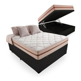 Cama Box Baú Viúva + Colchão Classic 128x188x64cm Preto