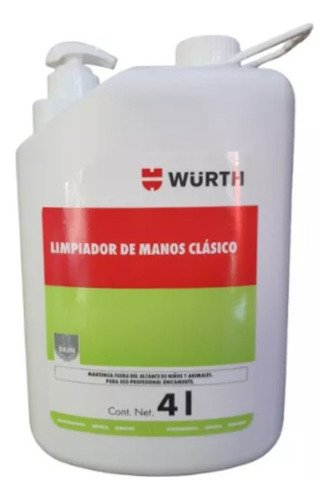 Jabon Mecanico Con Dispensador Wurth 4 Litros 