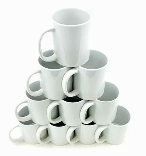 12 Mugs Vaso Pocillo Blanco Para Sublimar Sublimacion 11 Oz