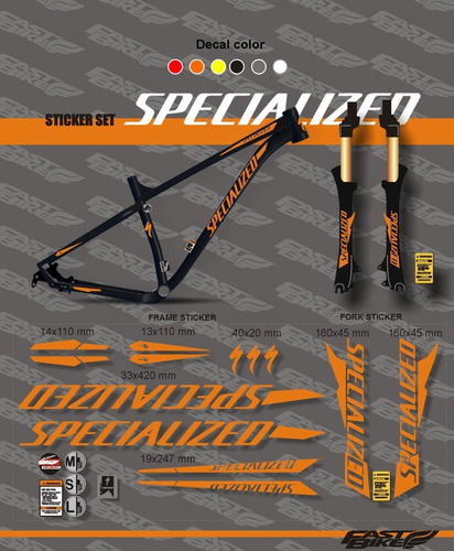 Calco Vinilo Kit Bicicleta Specialized