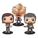 Kit 3 Bonecos Display Joel + Ellie + Clicker The Last Of Us 