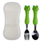 Set Cubiertos Infantil 2 Verde Topsoc