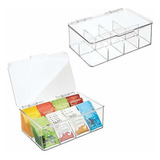 Mdesign Recipiente De Plástico Apilable Organizador D