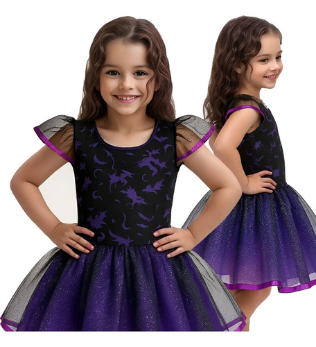 Vestido Bruxa Infantil Menina Fantasia Halloween Roupa Balé | MercadoLivre