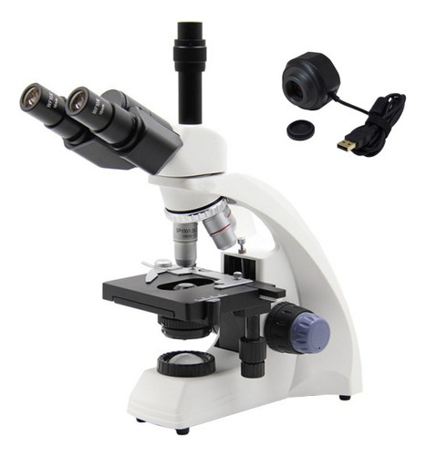 Microscopio Trinocular Planacromática Câmera De 5mp Inclusa