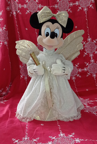 Minnie Navideña Angelito. Usado. Disney Parks 90's