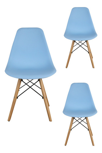 Cadeira Charles Eames Design Eiffel - 3 Unidades