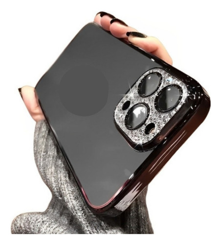 Capa Capinha Proteção Câmera Luxo Com Strass Para iPhone XR