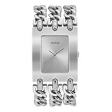 Guess Reloj Analogico De Cuarzo Para Mujer Tono Plateado