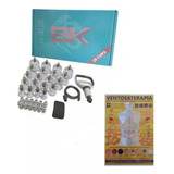 Kit Ventosa Bk Com 20 Copos +  Brinde Mapa Ventosaterapia