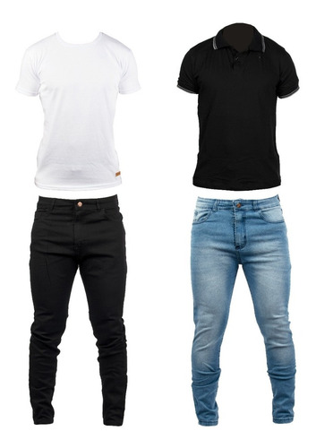 Combo Ropa Hombre Remera, Chomba Mas Dos Jeans Lote Oferta