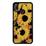 Funda Protector Para Huawei Girasoles Flores Moda Mujer 