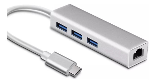 Adaptador Usb Tipo C Rj45 Ethernet Gigabit 1000 Usb 3.0 X 3