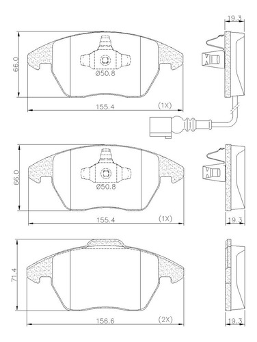 Pastillas De Freno Delantera Para Audi A1/a3/vento Frasle Foto 3