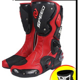 Pro-biker-botas De Motocicleta Y Motocross  Color Rojo 