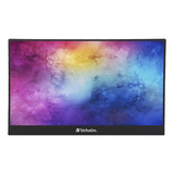 Monitor Portátil Verbatim 15.6 Pulgadas Pantalla Táctil Fhd Color Negro