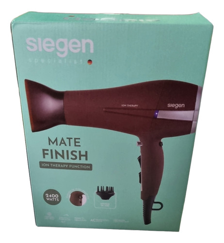 Secador Siegen Ion Therapy Mate Finish 2400w Difusor 