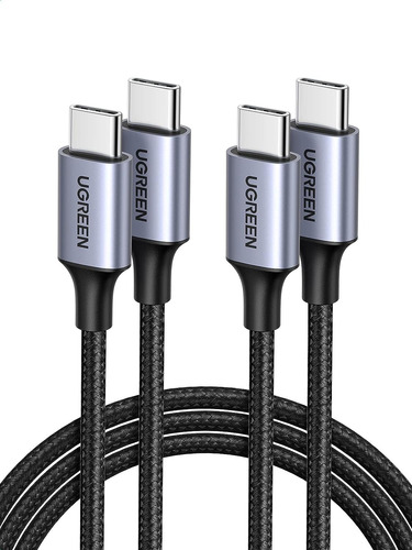 Ugreen Kit 2pz Cable Usb C A Usb C 60w Pd Carga Rápida 1m