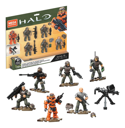 Set De Construcción Mega Construx Halo Unsc Marine Platoon P