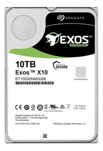 Disco Duro Seagate 10tb Exos Enterprise 3.5 St10000nm0086