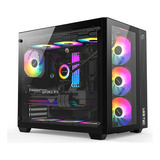 Gabinete Gamer Liketec Cube Zeus V2 Vidro Temperado S/ Fan Cor Preto