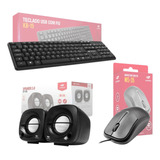 Teclado + Mouse + Caixa De Som C3tech Kit Pc Completo Oferta