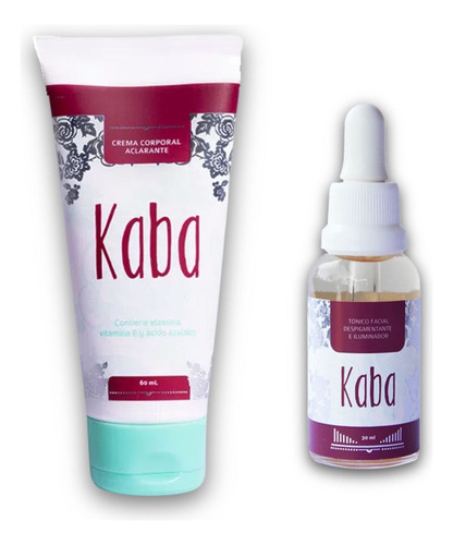 Kit Despigmentante Kaba Crema Corporal Aclar + Tónico Facial