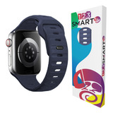 Pulseira De Silicone Mariner Premium Compativel Com Apple Watch Iwatch 9 8 7 6 5 4 3 2 1 Se 38mm 40mm 41mm - Azul Marinho
