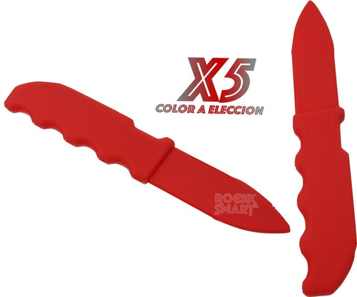 X5 Cuchillo Navaja Plastico Practica Defensa Entrenamiento