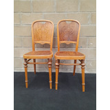 Antiguas Sillas Thonet  Kohn Pirograbadas Originales 2