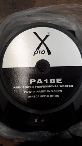 Woofer De 18  Xpro - 500 Wrms - Mod. Pa18e - Nuevos