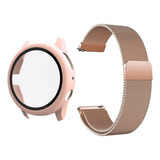 Pulseira Para Galaxy Active2 44mm + Case Acrilico Tela Vidro Cor Rosa Largura 44