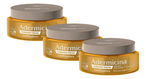 Combo X3 Adermicina Crema Facial Anti Manchas 90gr