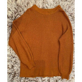 Suéter Sweater Tejido Naranja American Eagle Mujer Talla M