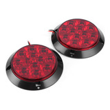 Luz Trasera, 2 Unidades, 4 Pulgadas, 12 V, 12 Led, Redonda,