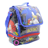 Lunchera Sonic Cresko Infantil Escolar Termica 7.5 Lts Color Negro Sonic Anillos