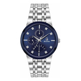 Reloj Hombre Bulova 96d144 Cuarzo Pulso Plateado En Acero