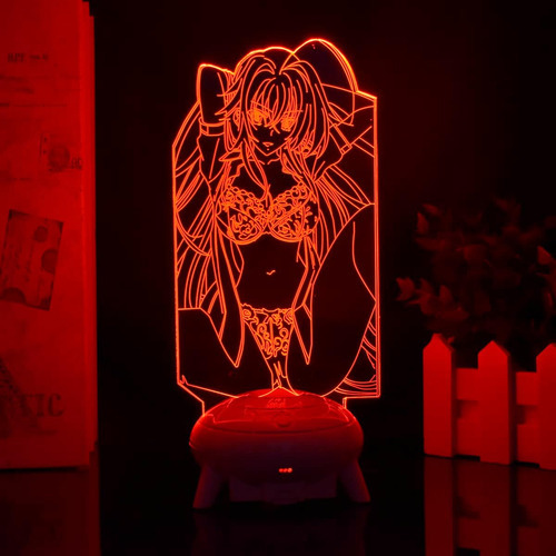 Luz Nocturna 3d Anime Illusion Rias Gremory  Figura Usb Led