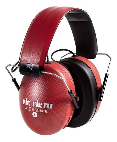 Vic Firth Auriculares Con Aislamiento Bluetooth, Rojo (vxhp0